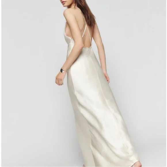 Reformation Ivory Satin Wedding Gown - Picture 3 of 5